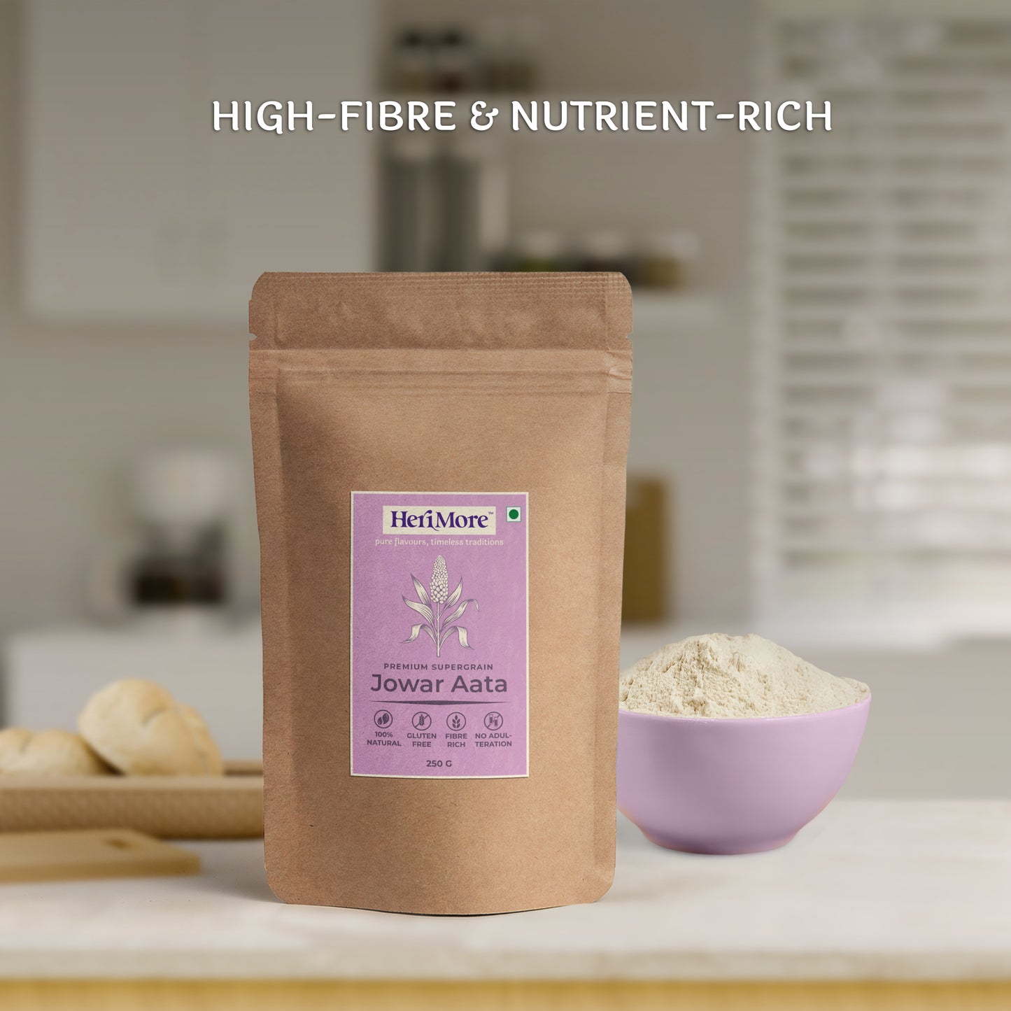 Premium Jowar (Sorghum) Atta | High-fibre, Nutrient-Rich, Gluten-Free Flour