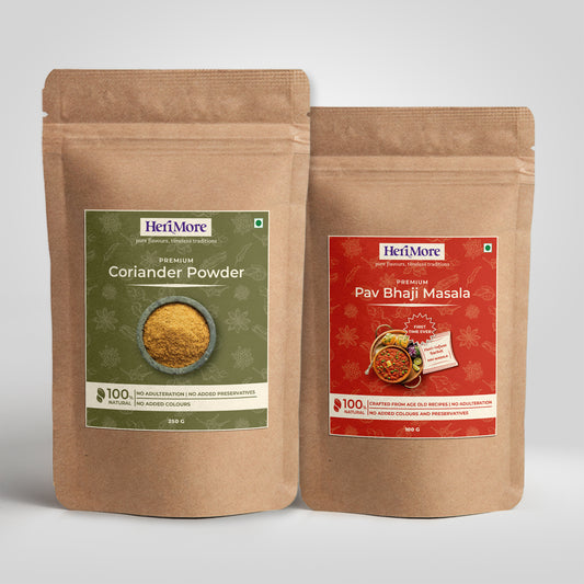 Premium Coriander Powder (250 G) & Pav Bhaji Masala (100 G) Combo Pack