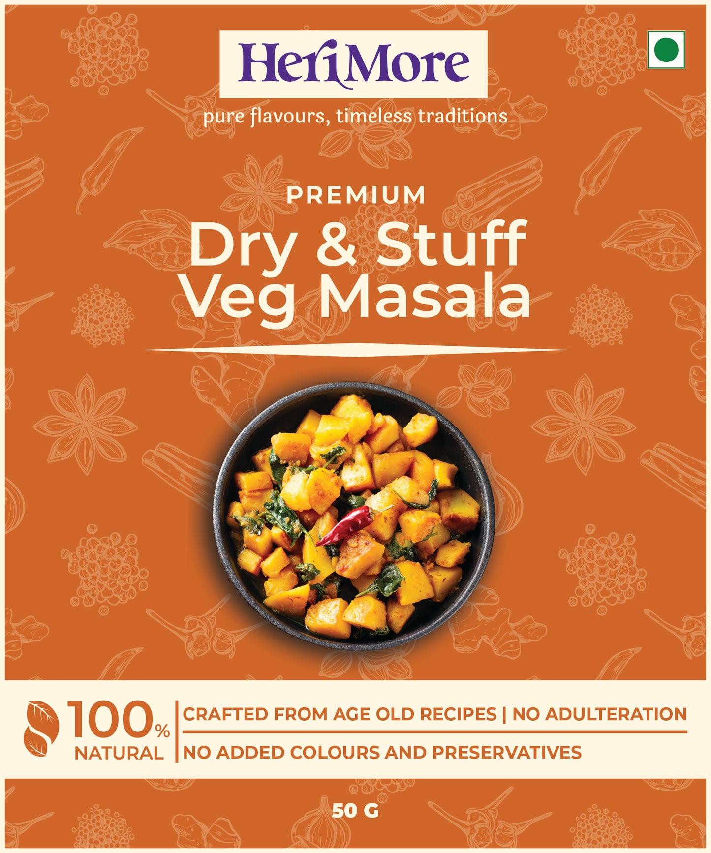 Premium Dry & Stuff Veg Masala | 50 G | Everyday Nutrient Power